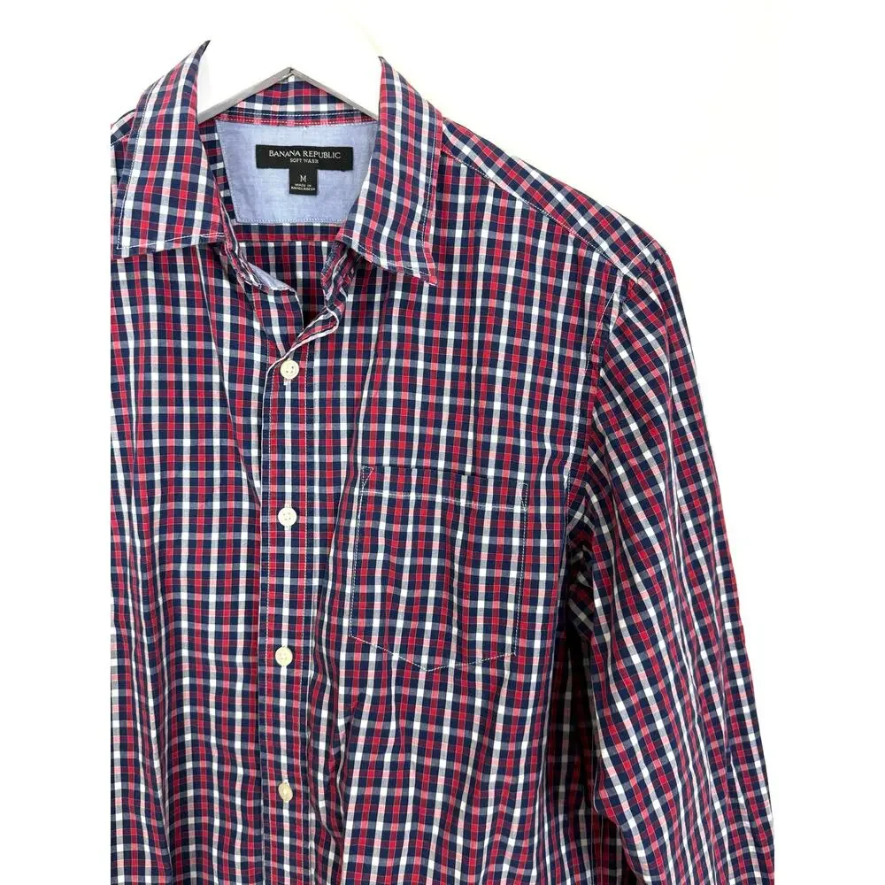 Banana Republic Plaid Soft Wash Shirt
